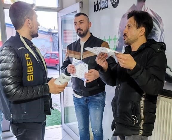 Kütahya’da yasa dışı bahis-siber denetim uygulaması