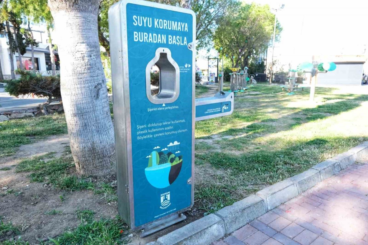 Yeni nesil su sebilleri Bodrum parklarında