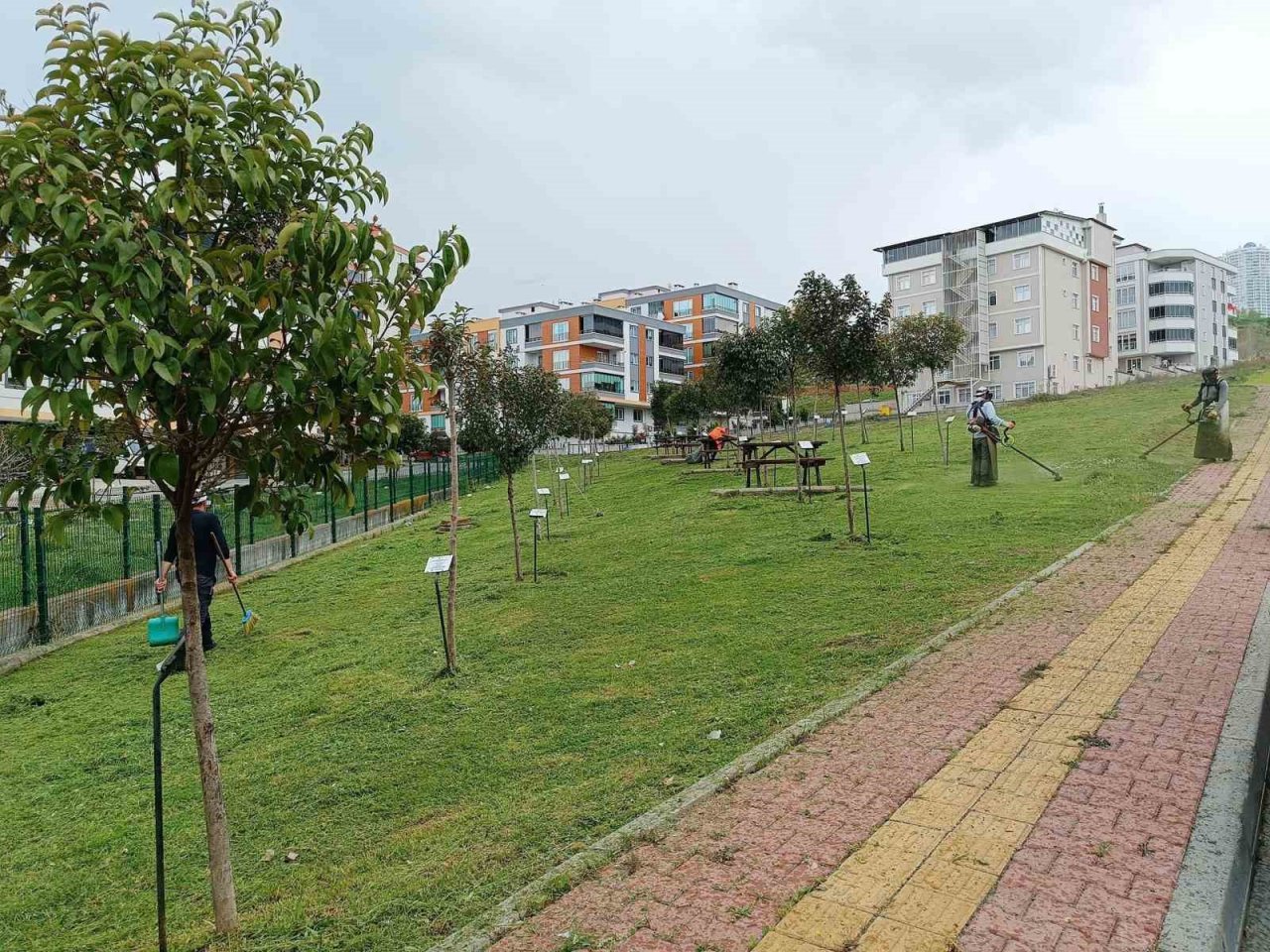 Atakum’un parklarında bahar temizliği