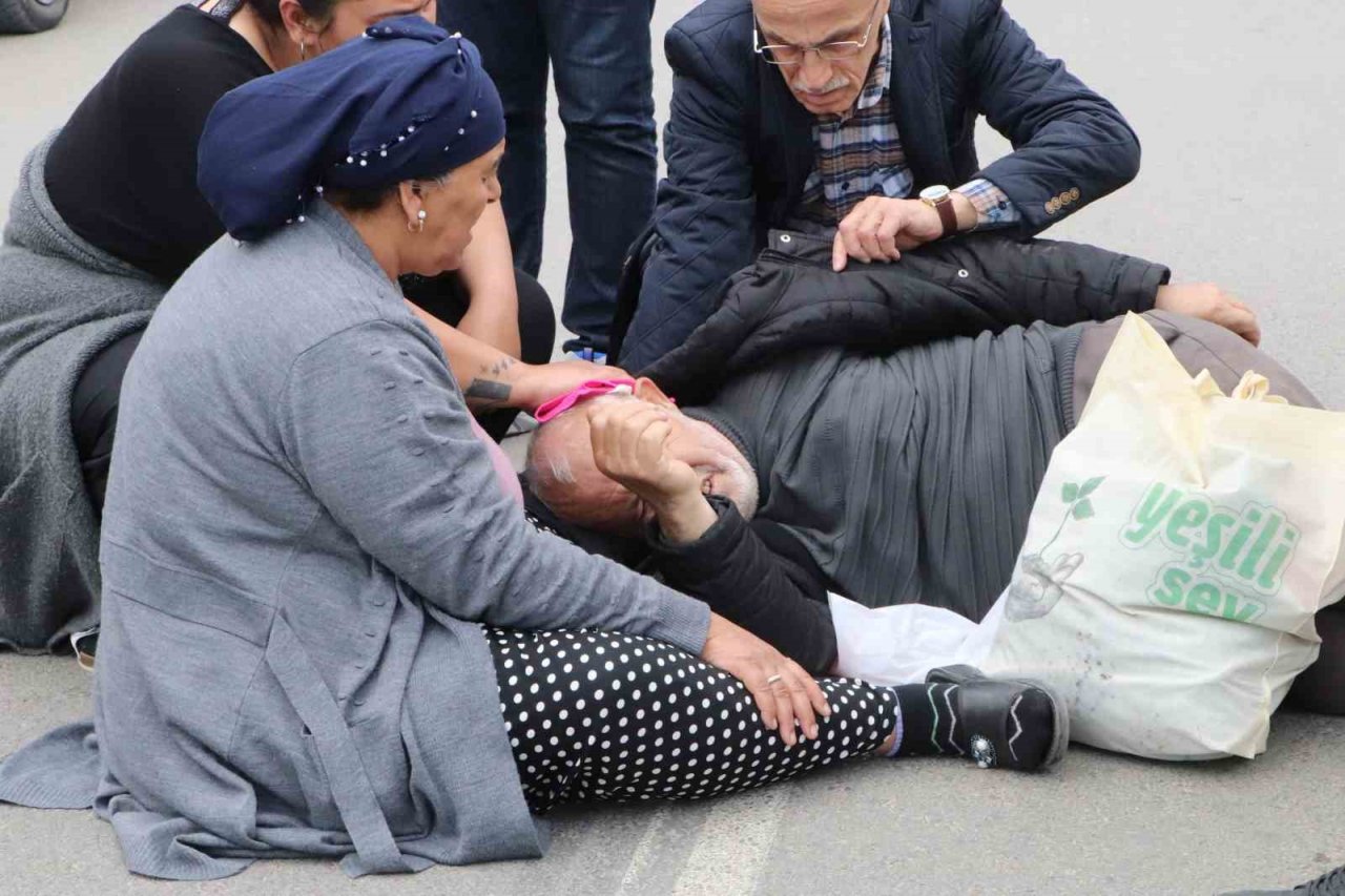 Yaya geçidini kullanmayan vatandaşa otomobil çarptı