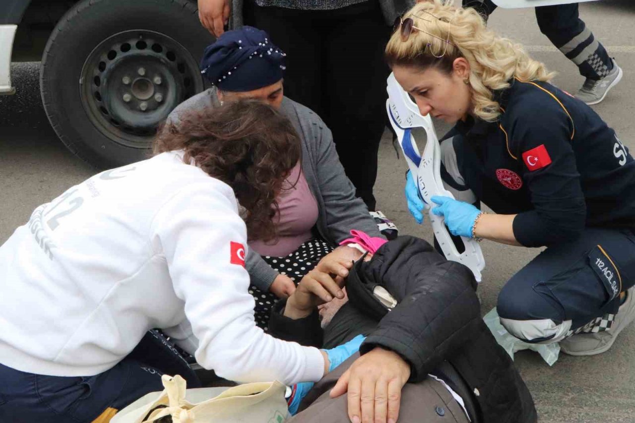 Yaya geçidini kullanmayan vatandaşa otomobil çarptı