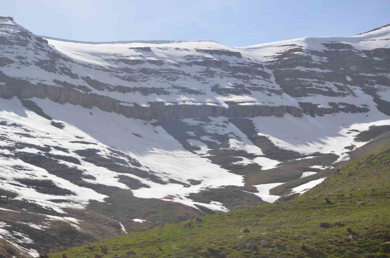 Şırnak’ta zirvelerdeki kar erimeye başladı