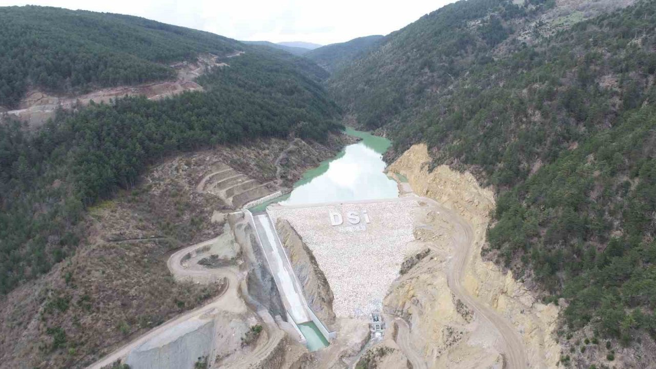 Eskipazar Haslı Göletinde sular yükseliyor