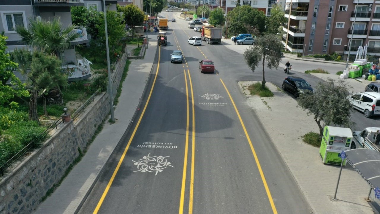 Aydın Büyükşehir Belediyesi Kirazlı Yolu’nda çalışmalarını tamamladı