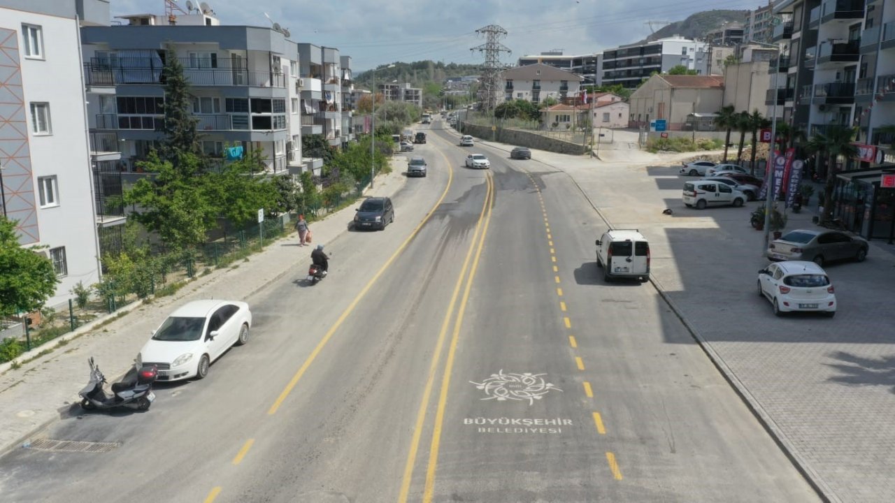 Aydın Büyükşehir Belediyesi Kirazlı Yolu’nda çalışmalarını tamamladı