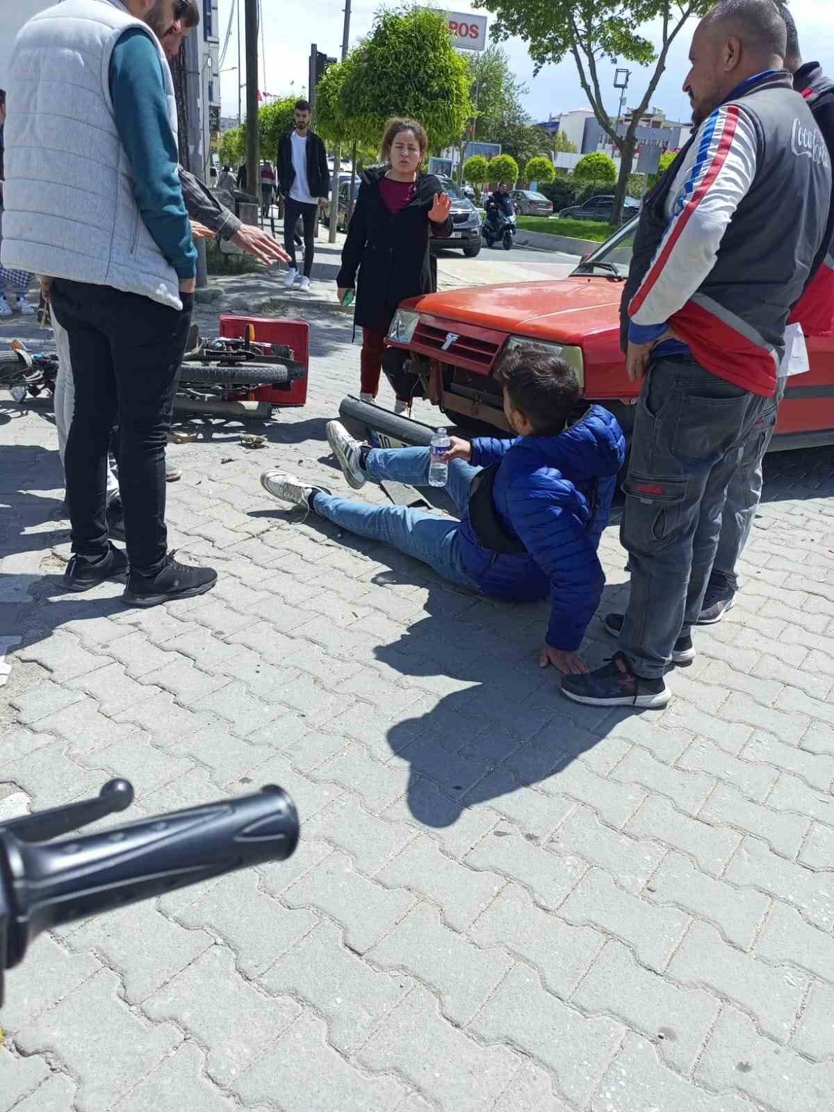 Balıkesir’de otomobil ile motosiklet çarpıştı: 1 yaralı