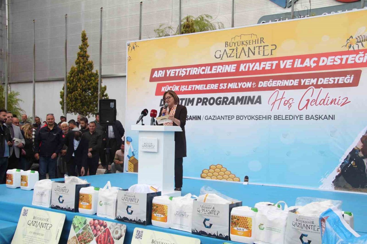 Gaziantep’te arı yetiştiricilerine ve çiftçilere dev destek