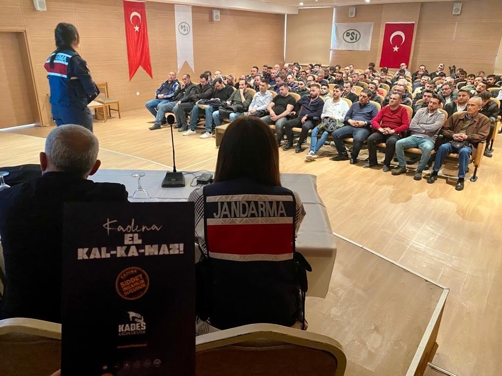 Jandarmadan erkeklere “Kadına El Kal-Ka-Maz” eğitimi