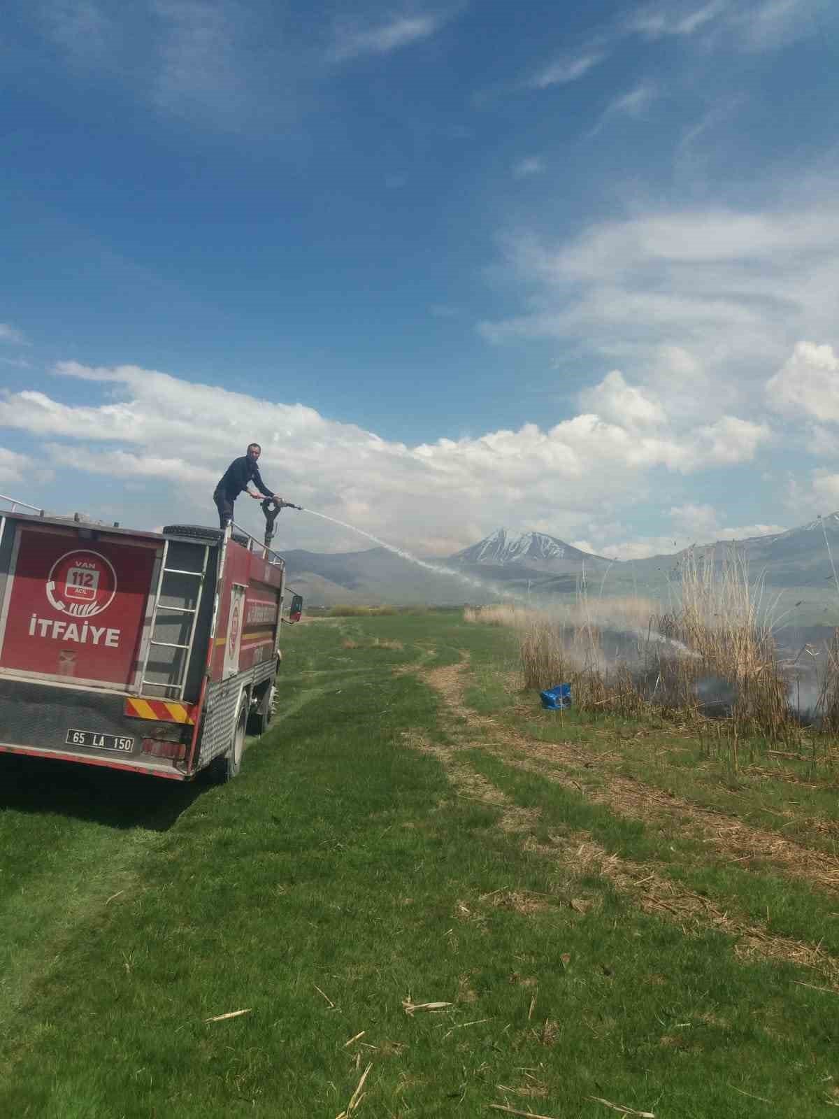 Van’da sazlık alanlarda yangın
