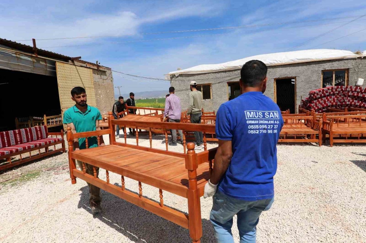 Mardin’de sosyal yaşam evlerine sedir dağıtımı başladı