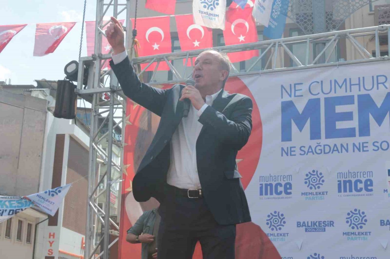 13’ncü Cumhurbaşkanı Adayı Muharrem İnce Balıkesir’den seslendi: