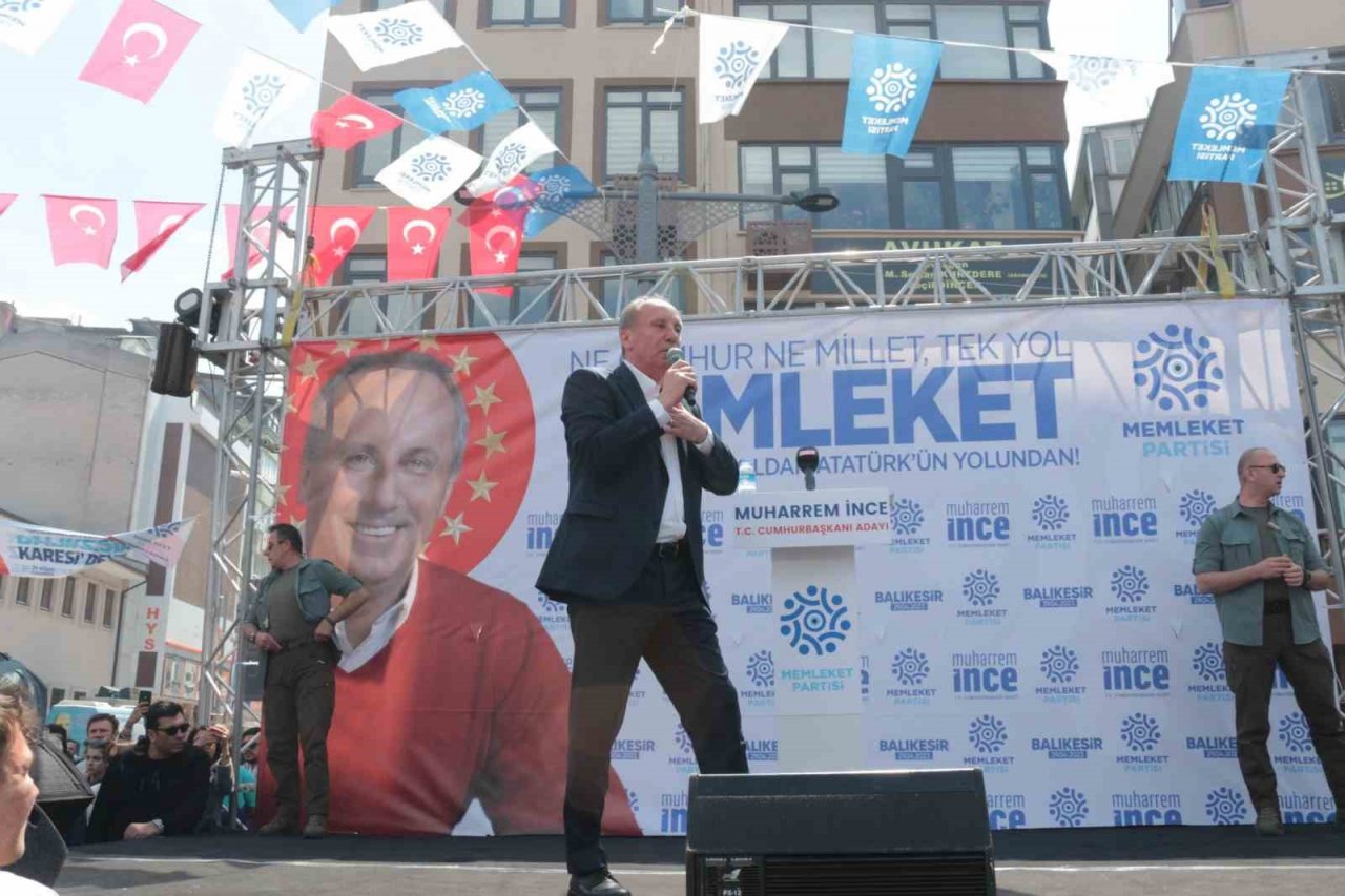 13’ncü Cumhurbaşkanı Adayı Muharrem İnce Balıkesir’den seslendi: