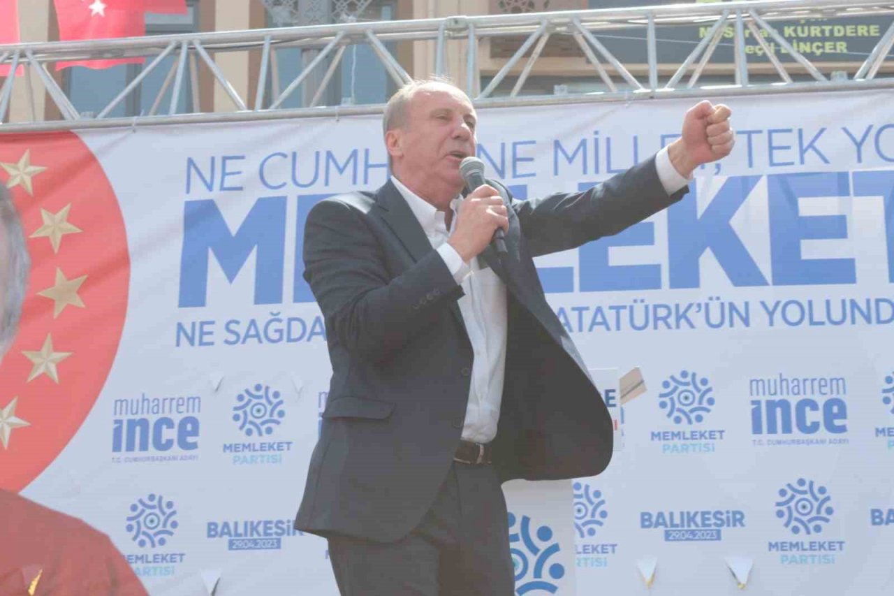 13’ncü Cumhurbaşkanı Adayı Muharrem İnce Balıkesir’den seslendi: