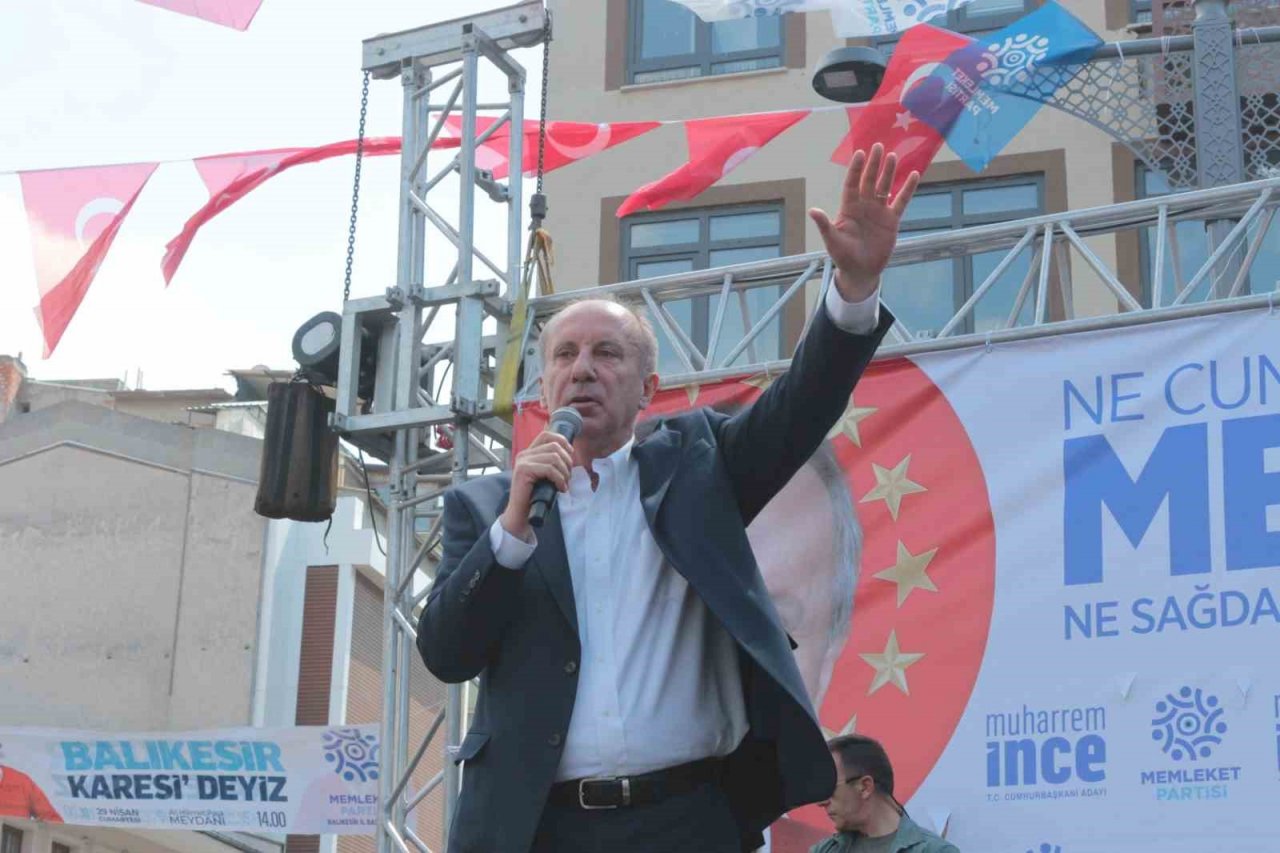 13’ncü Cumhurbaşkanı Adayı Muharrem İnce Balıkesir’den seslendi: