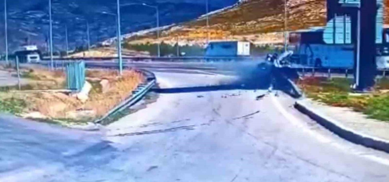 Dinlenme tesisine girmek isterken bariyerlere girdi