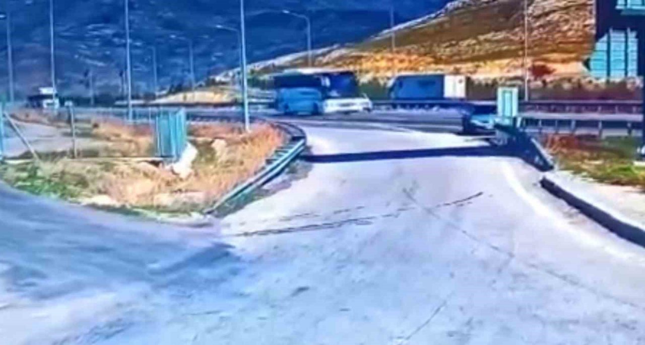 Dinlenme tesisine girmek isterken bariyerlere girdi