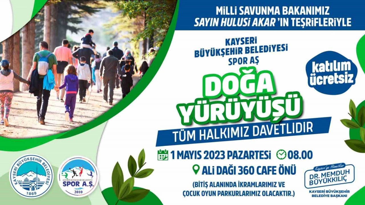 Kayseri Büyükşehir’den Doğa Yürüyüşü