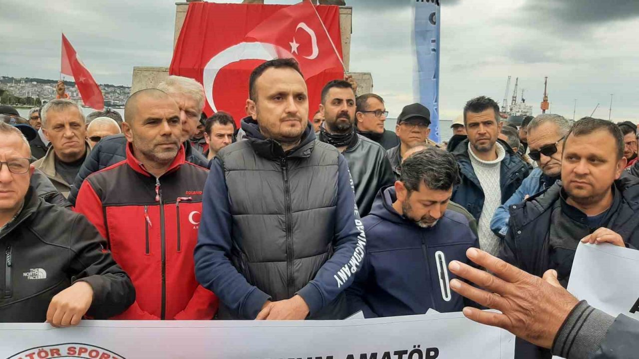Samsun’da olta balıkçılarından "kıyılarda hukuksuzluk" tepkisi