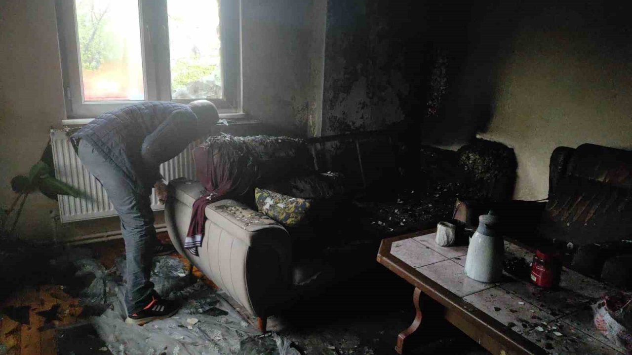 Kalorifer kazanının neden olduğu yangın korkuttu