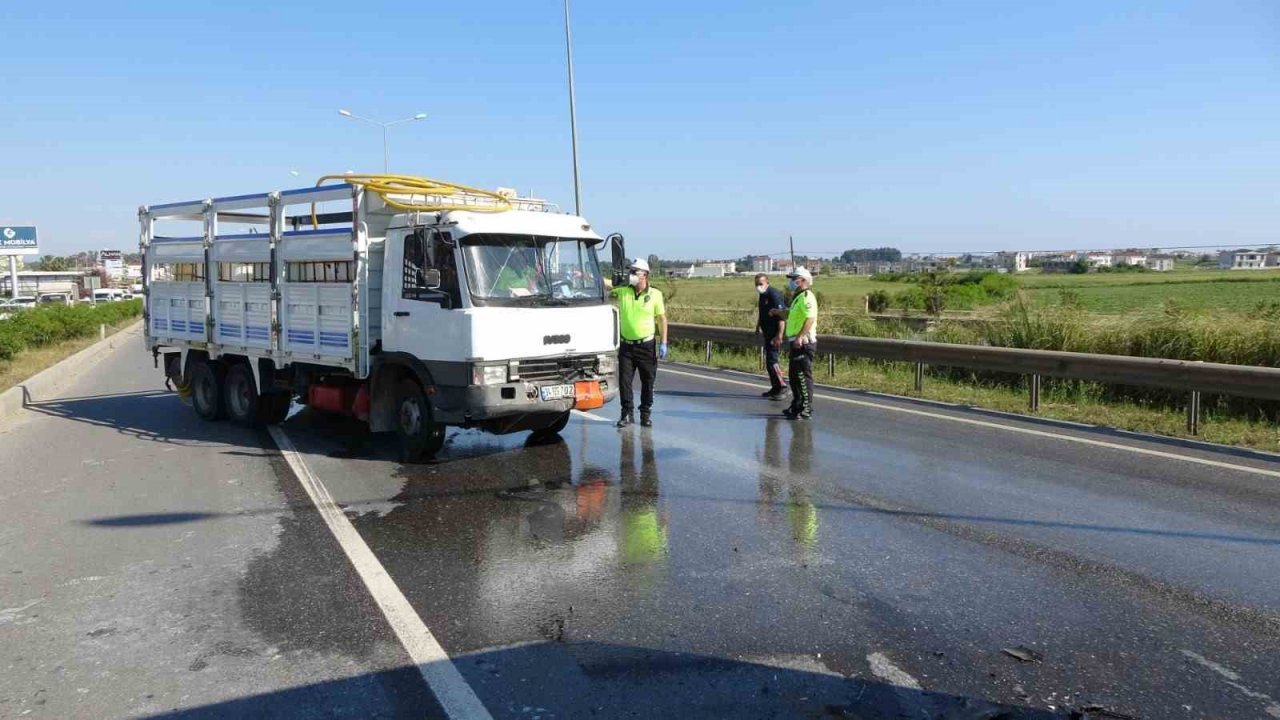 Antalya’da trafik kazası sonrası ’asit’ paniği