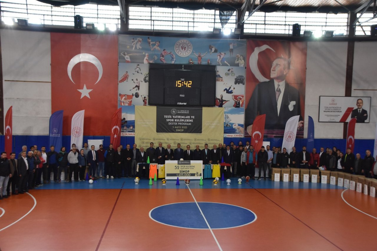 Sinop’ta 52 spor kulübüne 1,4 milyon lira destek