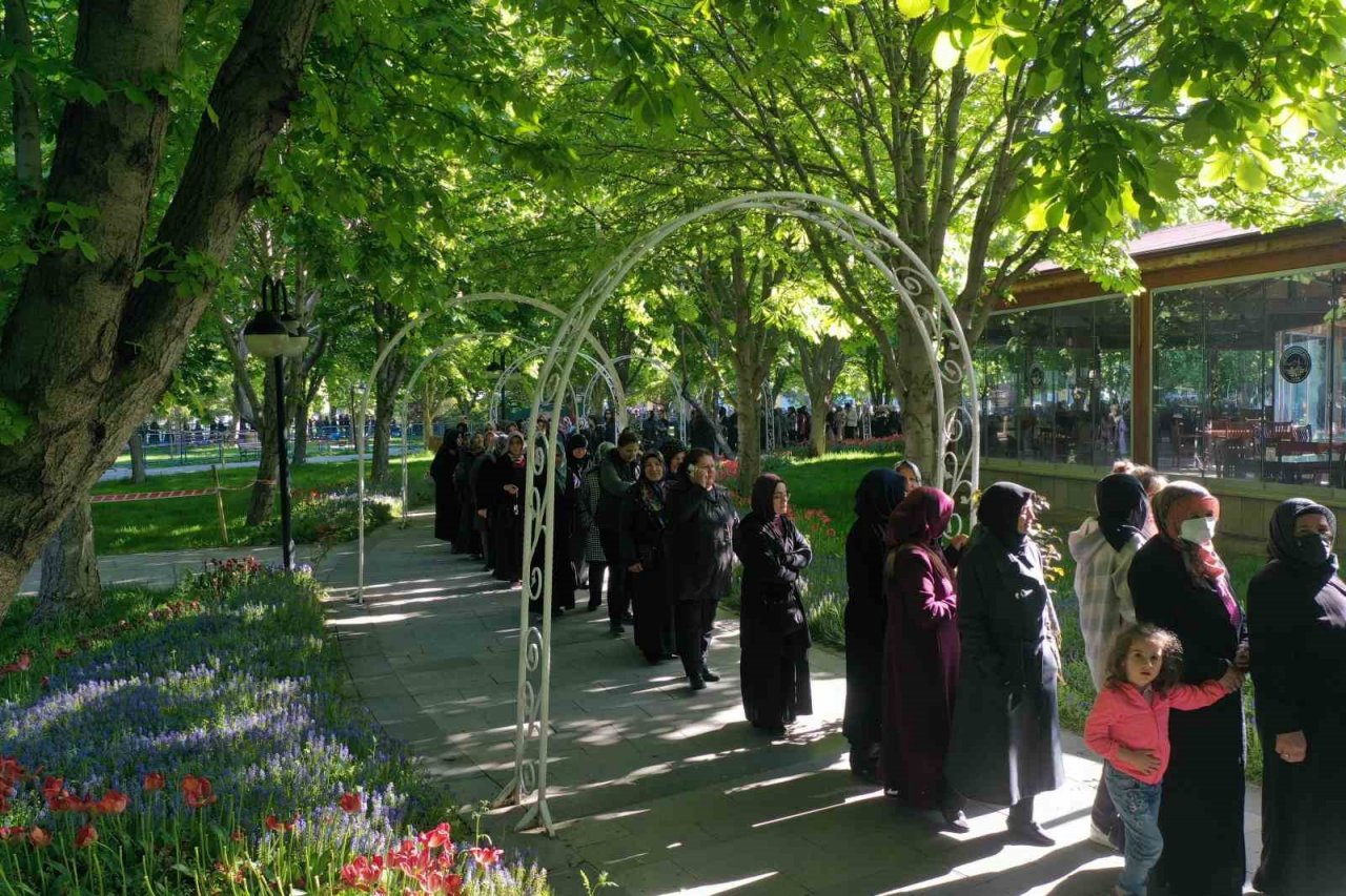 Domates fidesi alabilmek için uzun kuyruklar oluşturdular