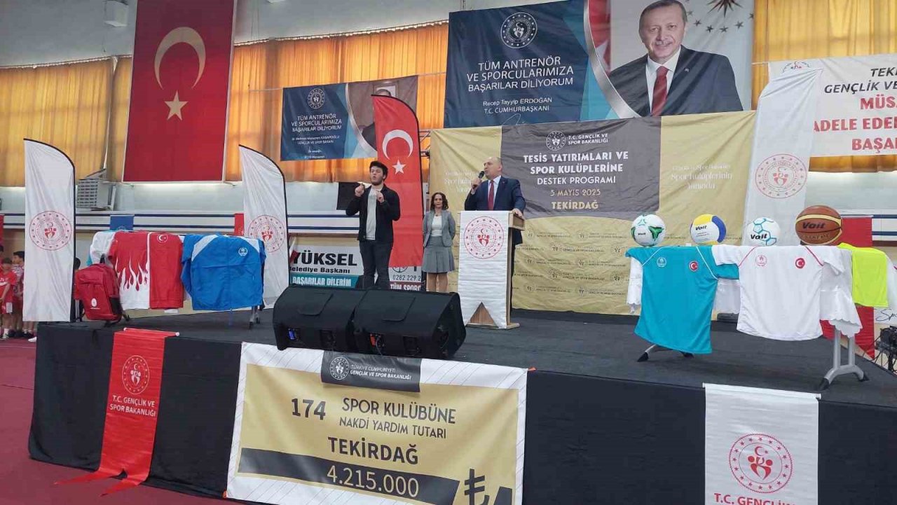 Tekirdağ’da 174 spor kulübüne 4 Milyon 215 bin TL nakdi yardım