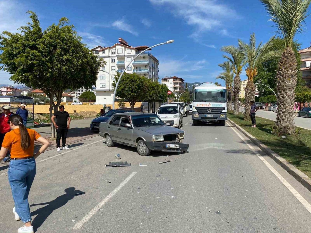 Gazipaşa’da trafik kazası: 1 yaralı