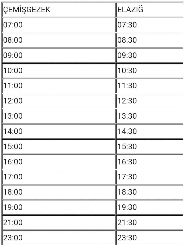 Çemişgezek feribot seferlerinde yaz saati uygulaması