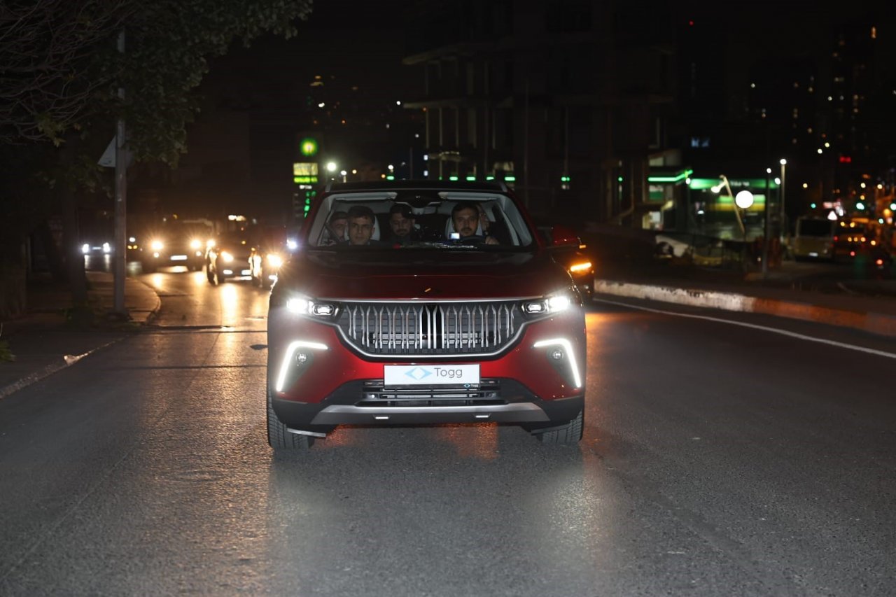 Taksiciler, Togg konvoyu oluşturdu