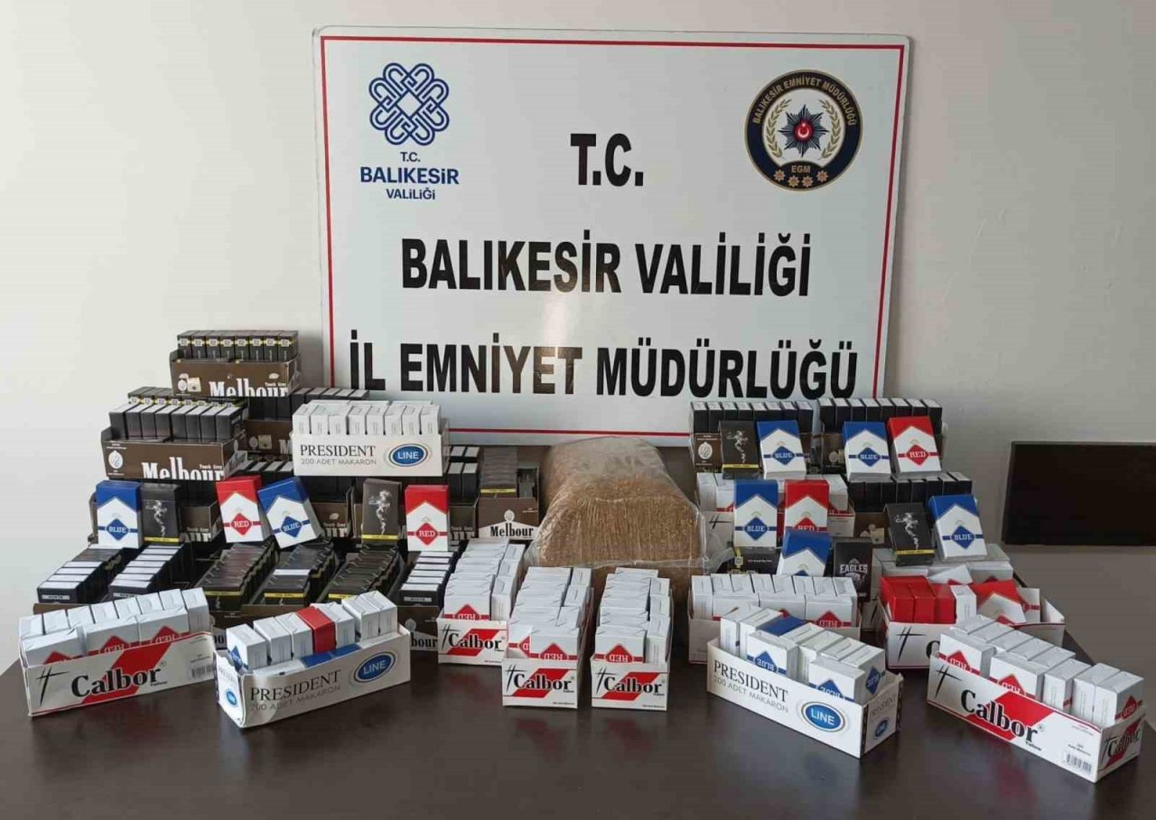 Balıkesir’de kaçak tütün ve sigara operasyonu