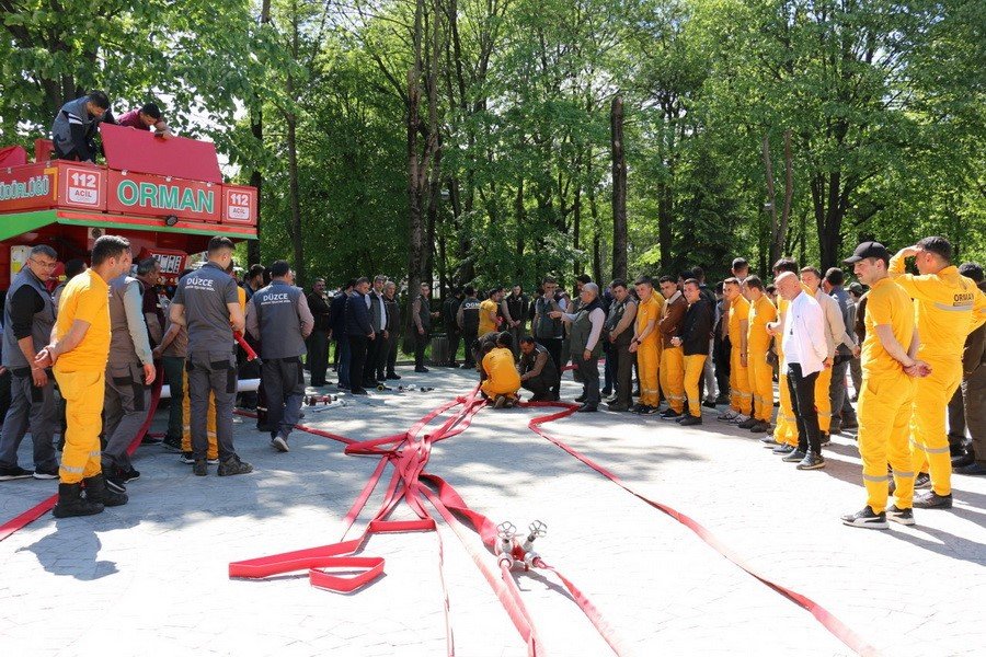 Düzce’de muhtemel orman yangınlarına karşı eğitim