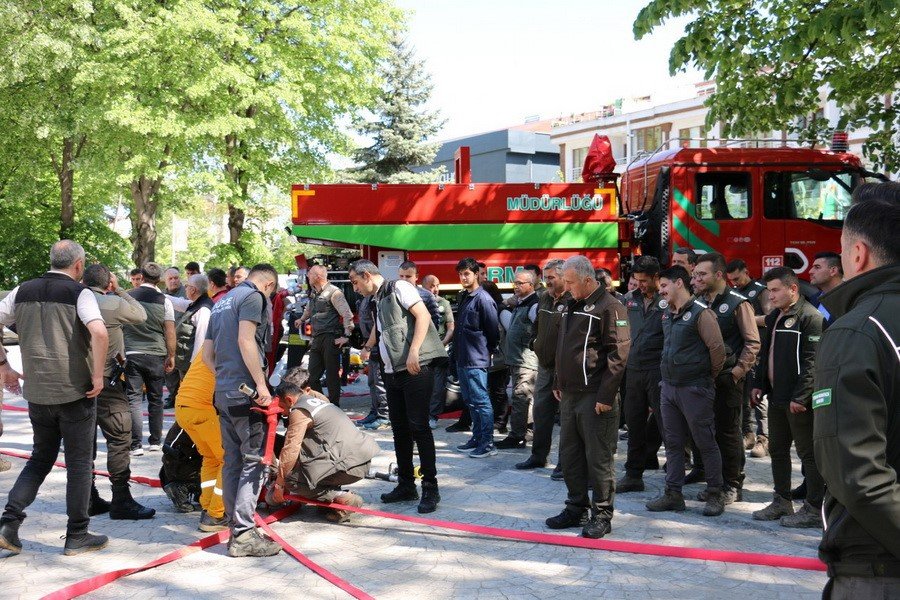 Düzce’de muhtemel orman yangınlarına karşı eğitim