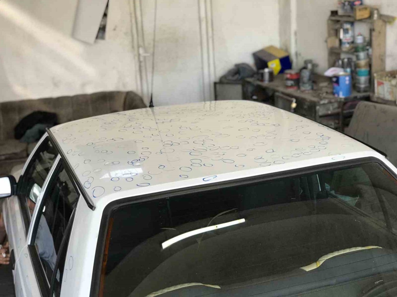 Oto tamircilerinde dolu kuyruğu oluştu