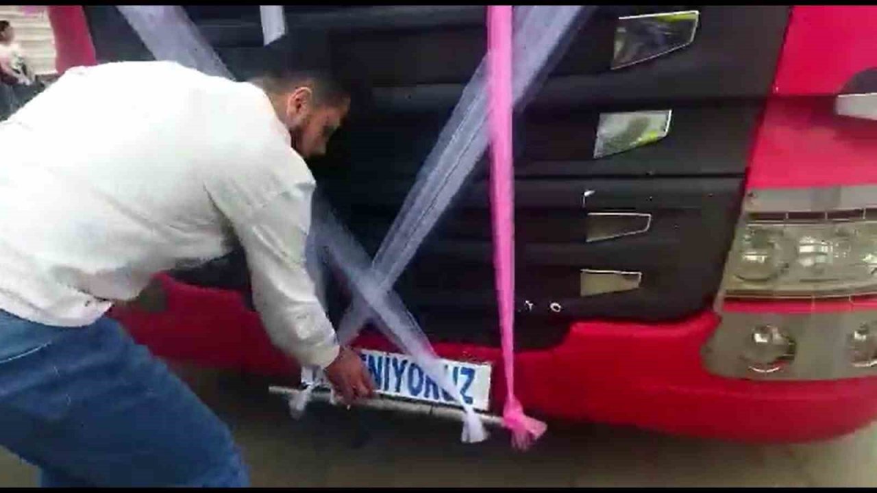 Gaziantep’te konvoyda korna çalan 3 tıra ceza