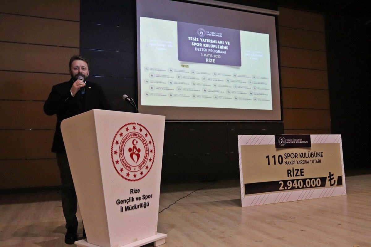 Rize’de Amatör spor kulüplerine yardım programı gerçekleştirildi