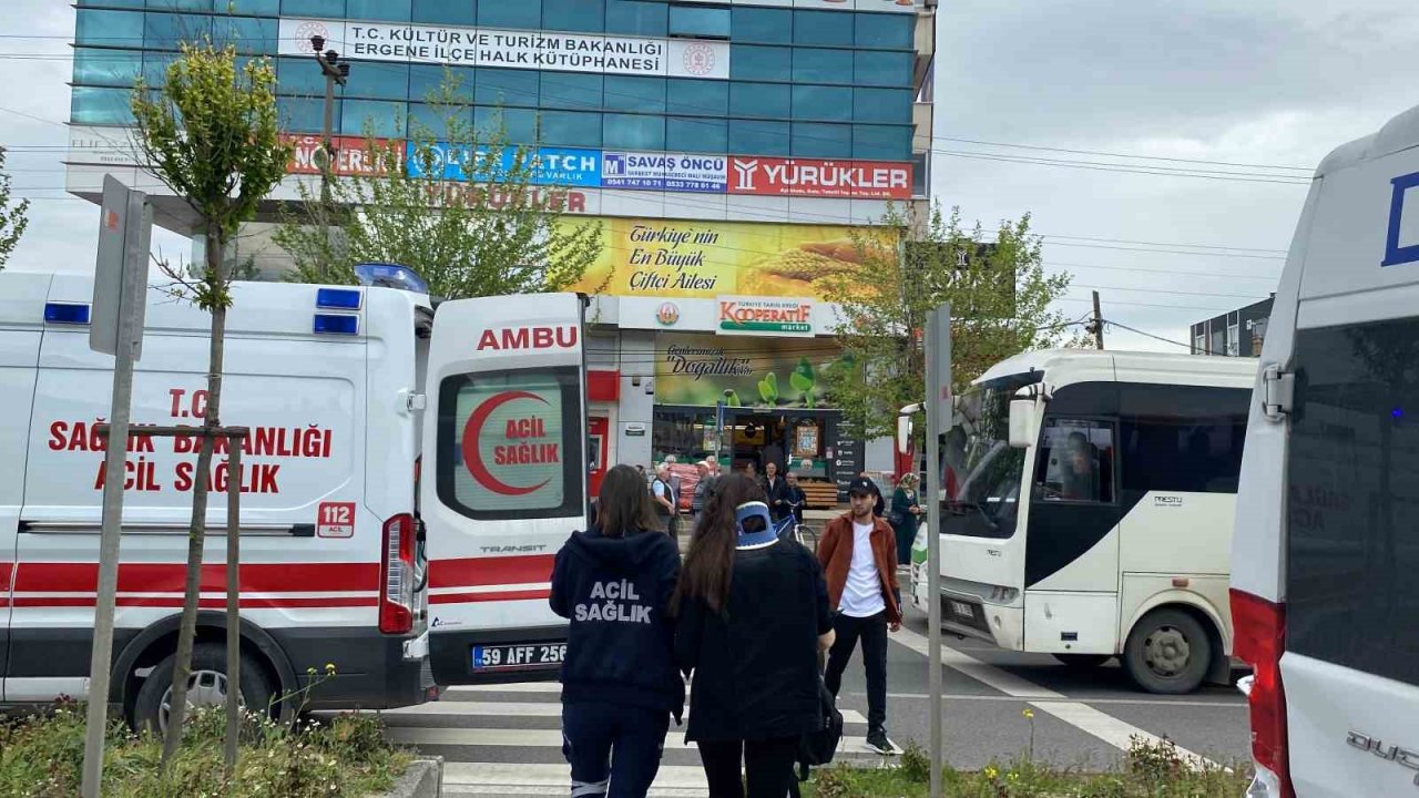 Tekirdağ’da 7 işçinin yaralandığı zincirleme kaza kameraya yansıdı