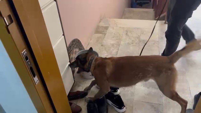 Bebek beşiğinden esrar çıktı