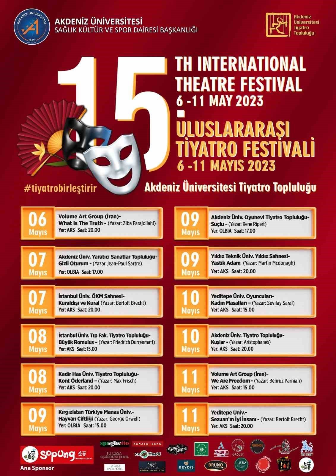 15. Uluslararası Tiyatro Festivali perdelerini açtı