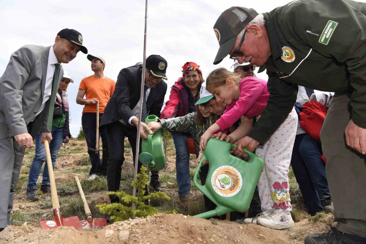 3 kuşaktan öğrenciler birlikte bin fidan dikti