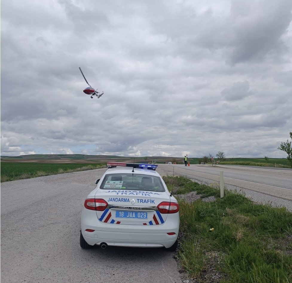 Çankırı’da hava destekli trafik denetimi