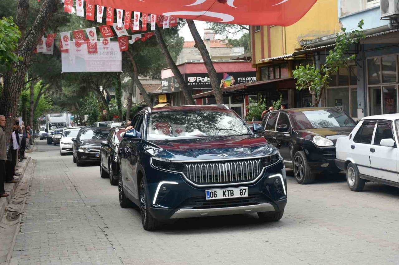 Yerli otomobil TOGG’un Aydın’daki ilk durağı Buharkent oldu