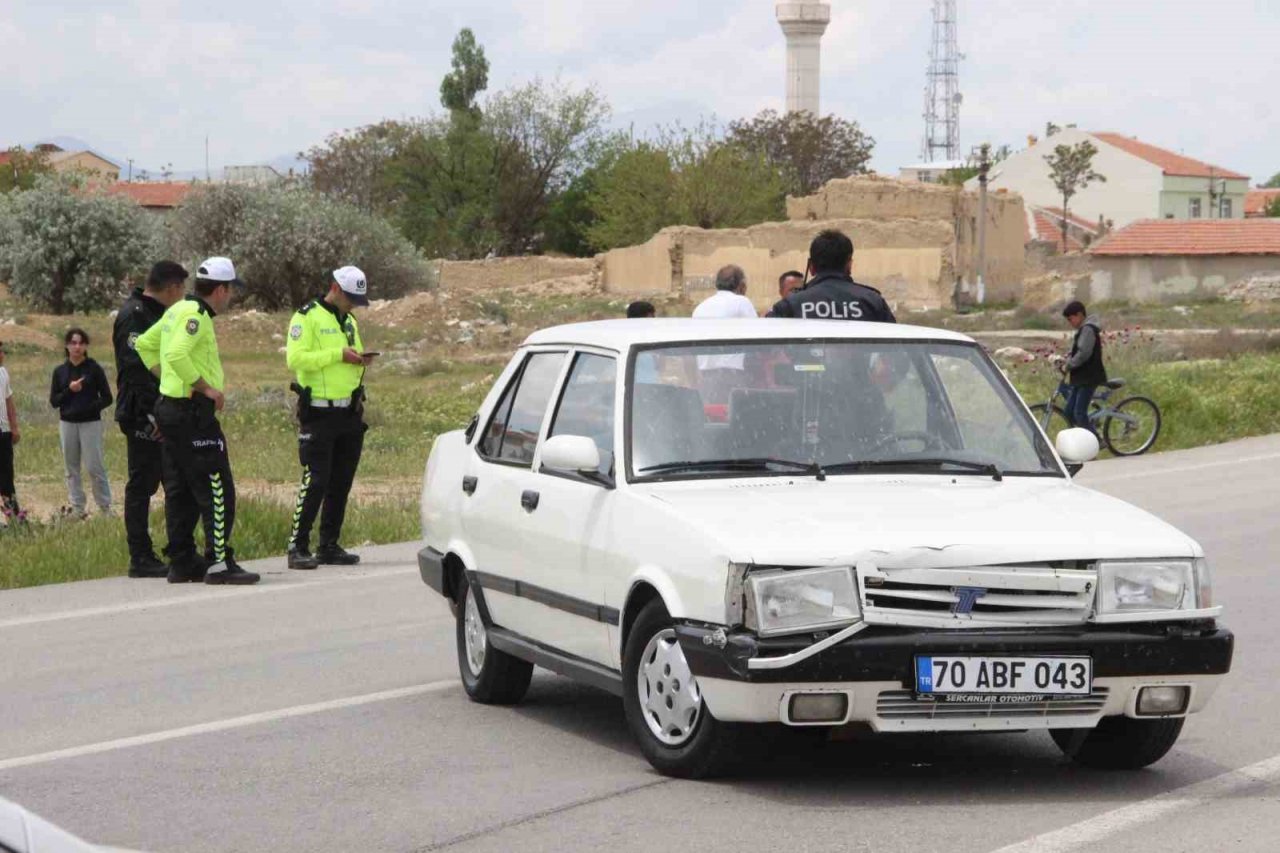 Karaman’da otomobilin çarptığı 7 yaşındaki çocuk yaralandı