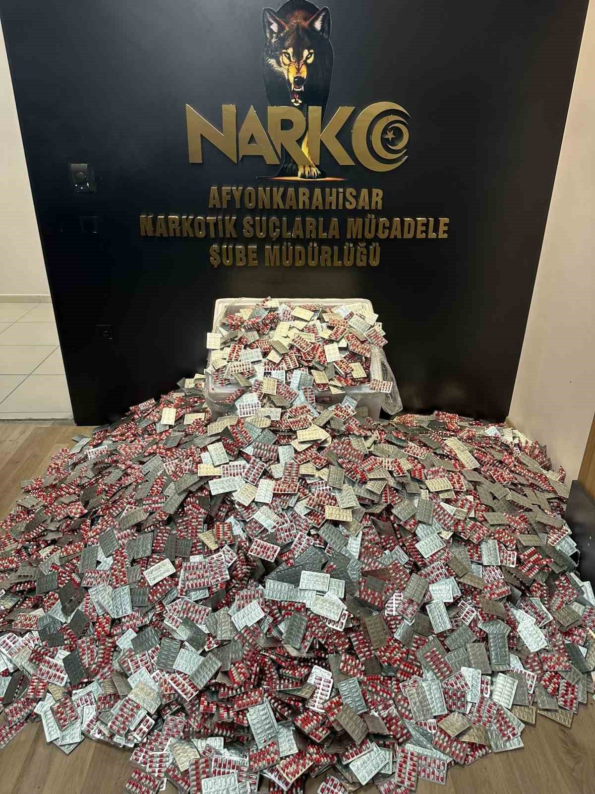 Afyonkarahisar polisinden dev uyuşturucu hap operasyonu