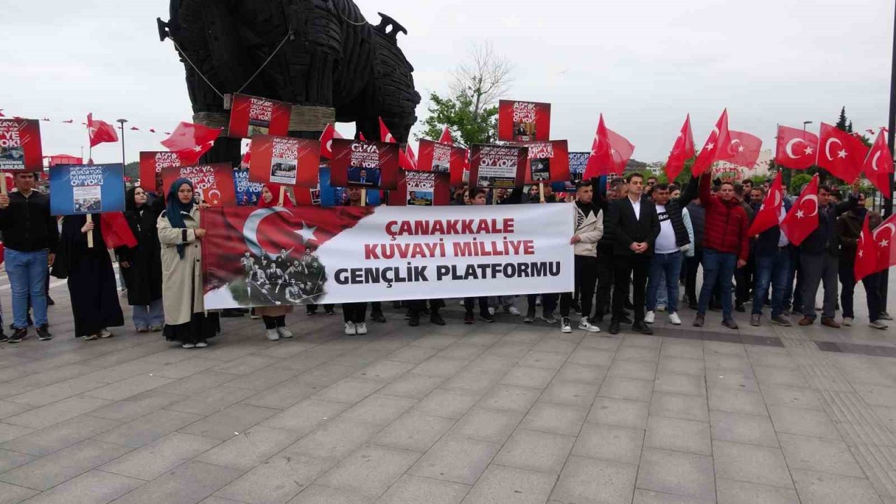 Çanakkale Kuva-yi Milliye Gençlik Platformu: "Emperyalistlere minnet etmeyi vizyon zannedenlere geçit yok"