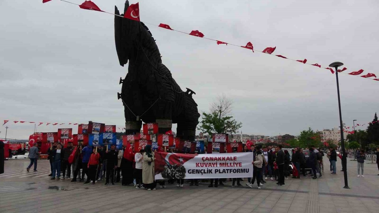 Çanakkale Kuva-yi Milliye Gençlik Platformu: "Emperyalistlere minnet etmeyi vizyon zannedenlere geçit yok"