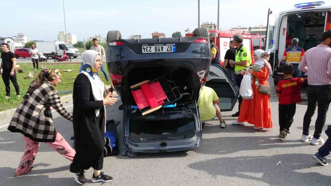 Takla atan kadın sürücü gözyaşlarına hakim olamadı
