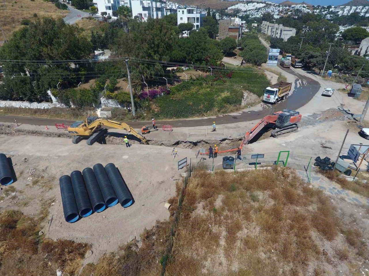 Muğla Büyükşehir 9 yılda 604 Bin metre kanalizasyon hattı yaptı