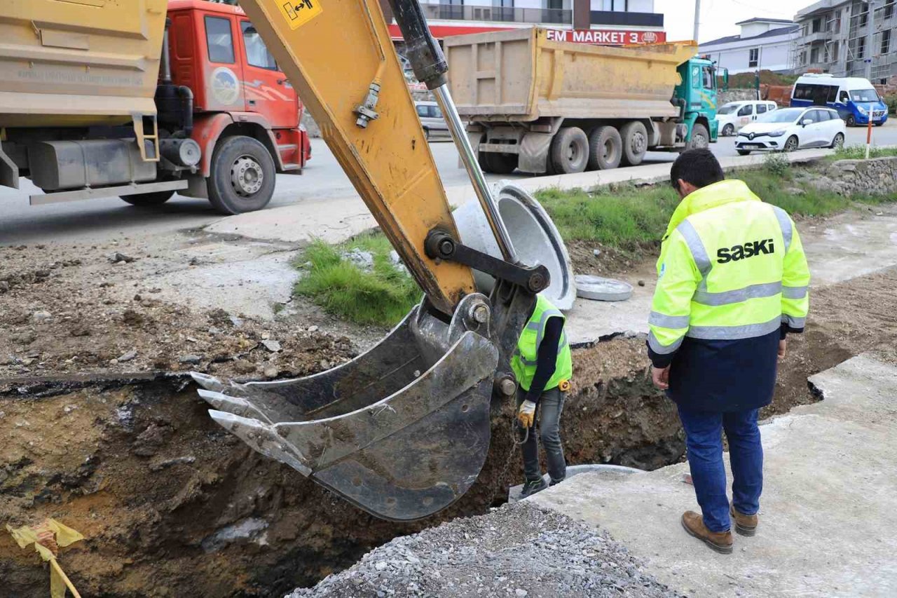 Serdivan’ın güçlü altyapı ağına yeni yağmursuyu hattı