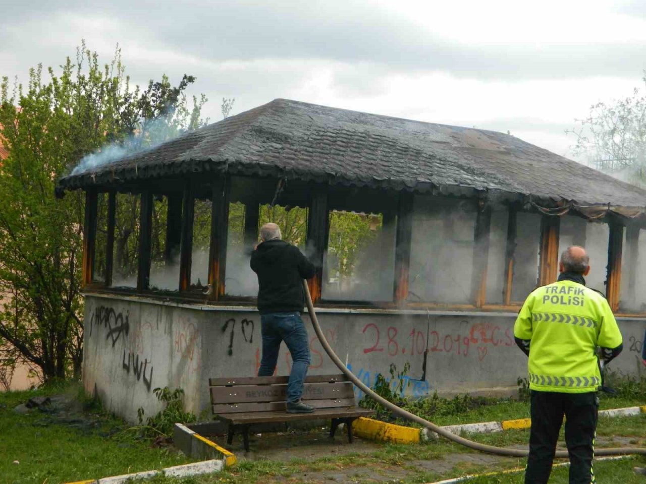 Posof’ta çay ocağında yangın